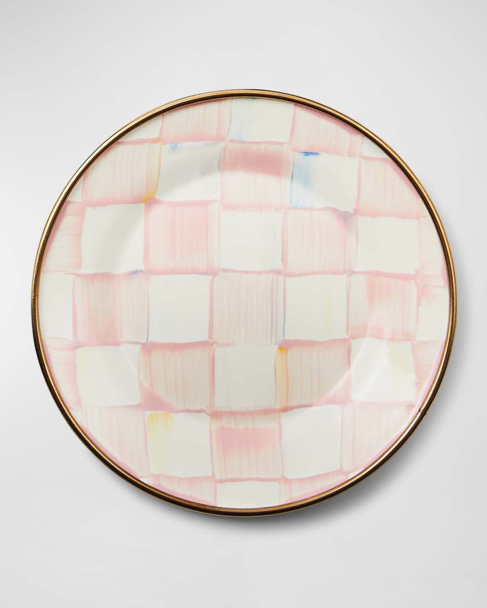 Rosy Check Appetizer Plates, Set of 4